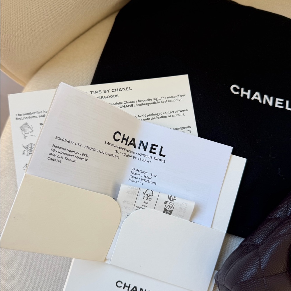 CHANEL Mini Coco Handle Flap Bag Burgundy Caviar Gold With Receipt - Picture 2 of 10